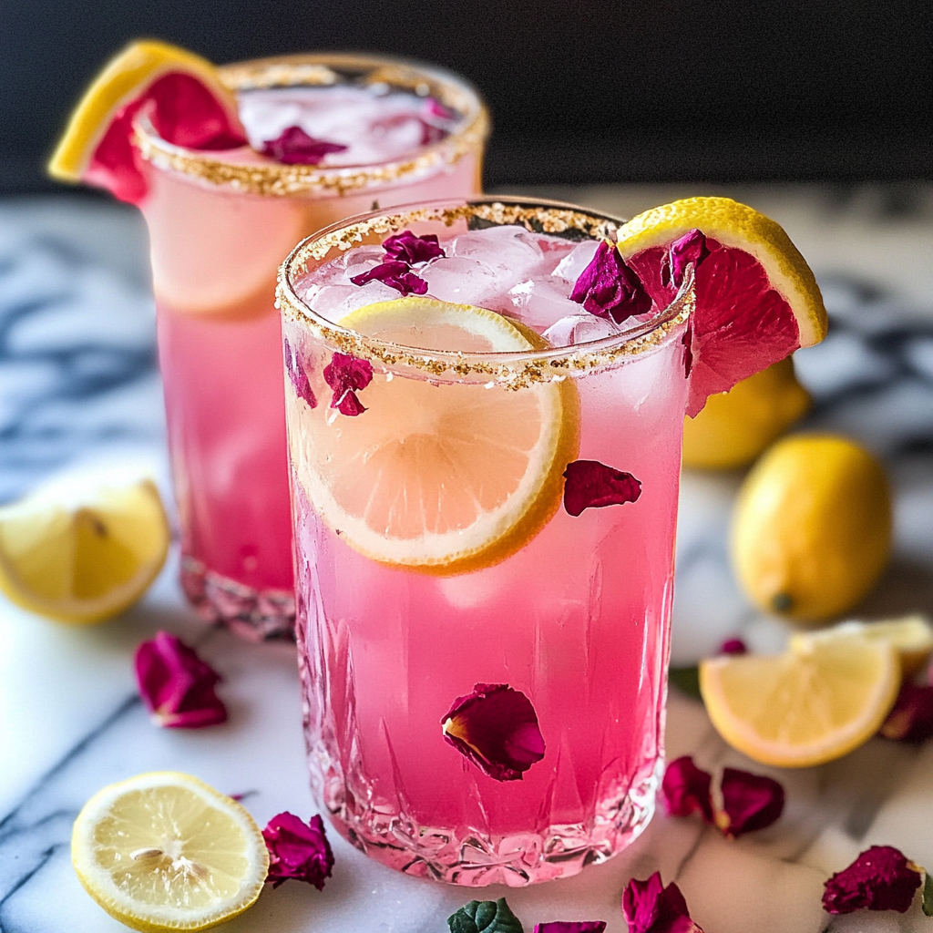 Refreshing Rose Lemonade Mocktail for Valentine’s Day