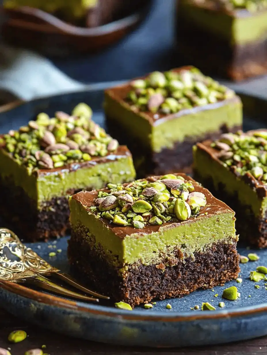 Dubai-Style Pistachio Kunafa Brownies – A Luxurious Dessert (1)