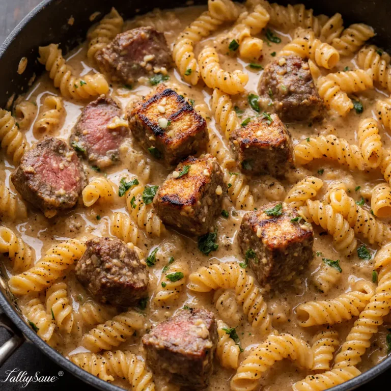 One Pot Garlic Butter Steak Pasta