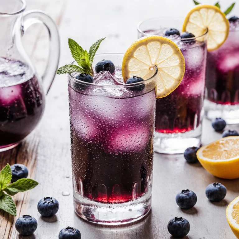 Sparkling Blueberry Lemonade (Fresh, Fruity & Refreshing): A Perfect Summer Refresher