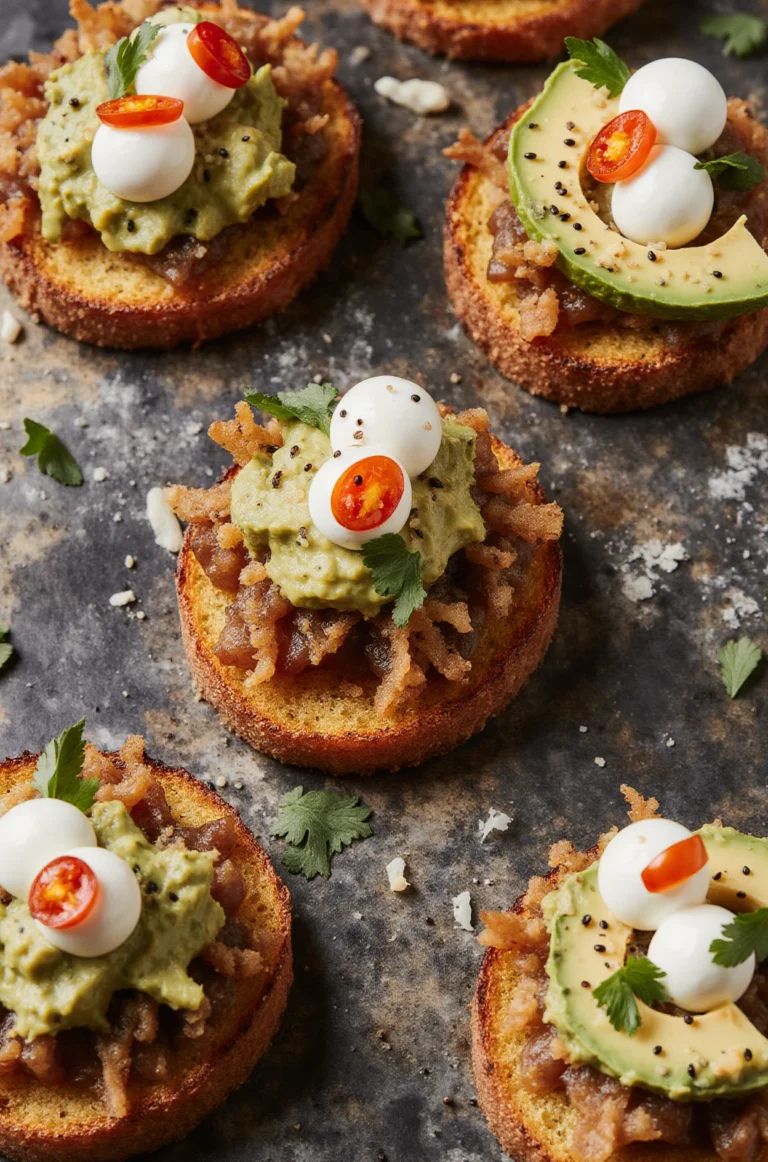 Spicy Smashed Avocado on Crispy Hash Brown Toasts: The Ultimate Flavor-Packed Breakfast