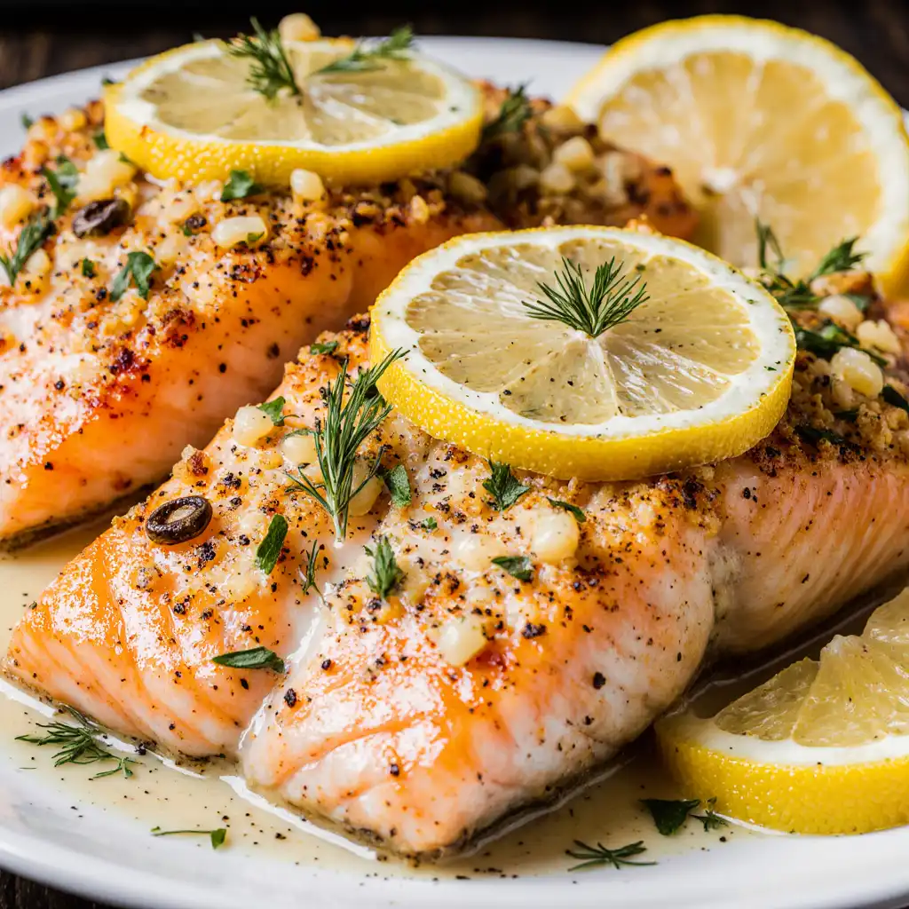 Baked Salmon with Lemon Butter