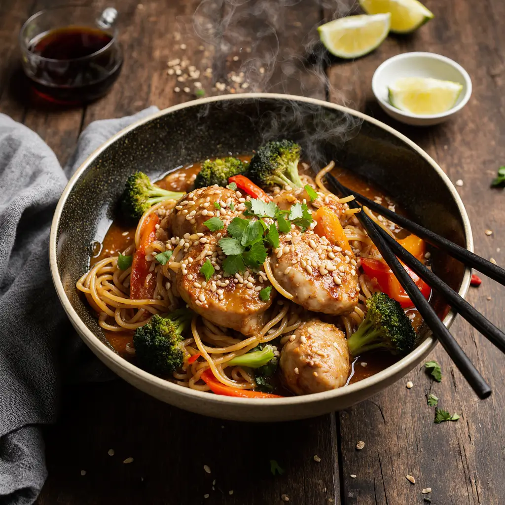 chicken ramen stir fry