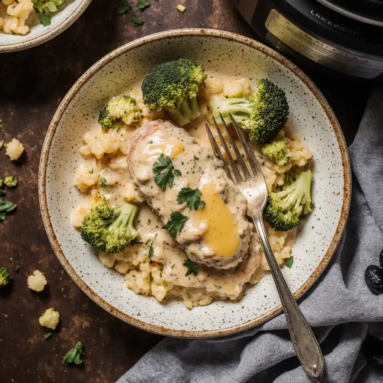 Irresistible Crockpot Creamy Broccoli Cheddar Chicken