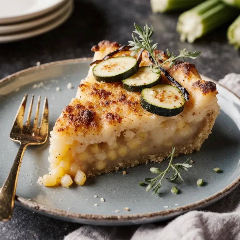 Savory pie with corn and zucchini