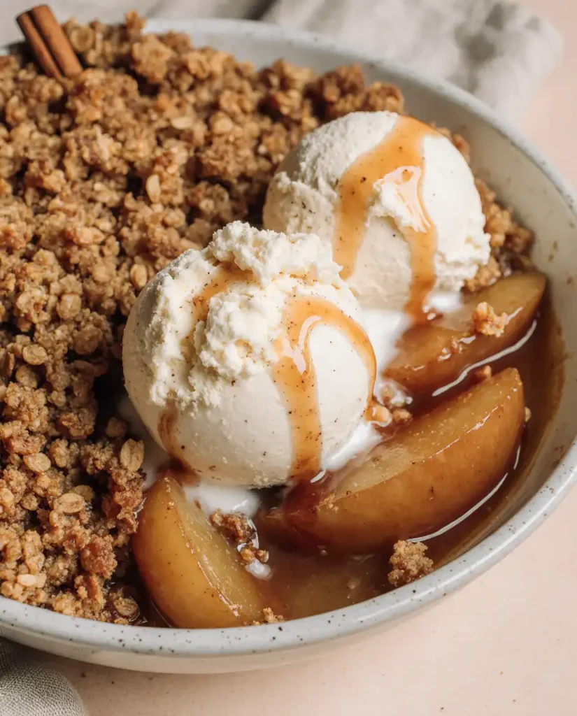 Delicious Caramel Apple Crisp with Perfect Oat Topping for Fall
