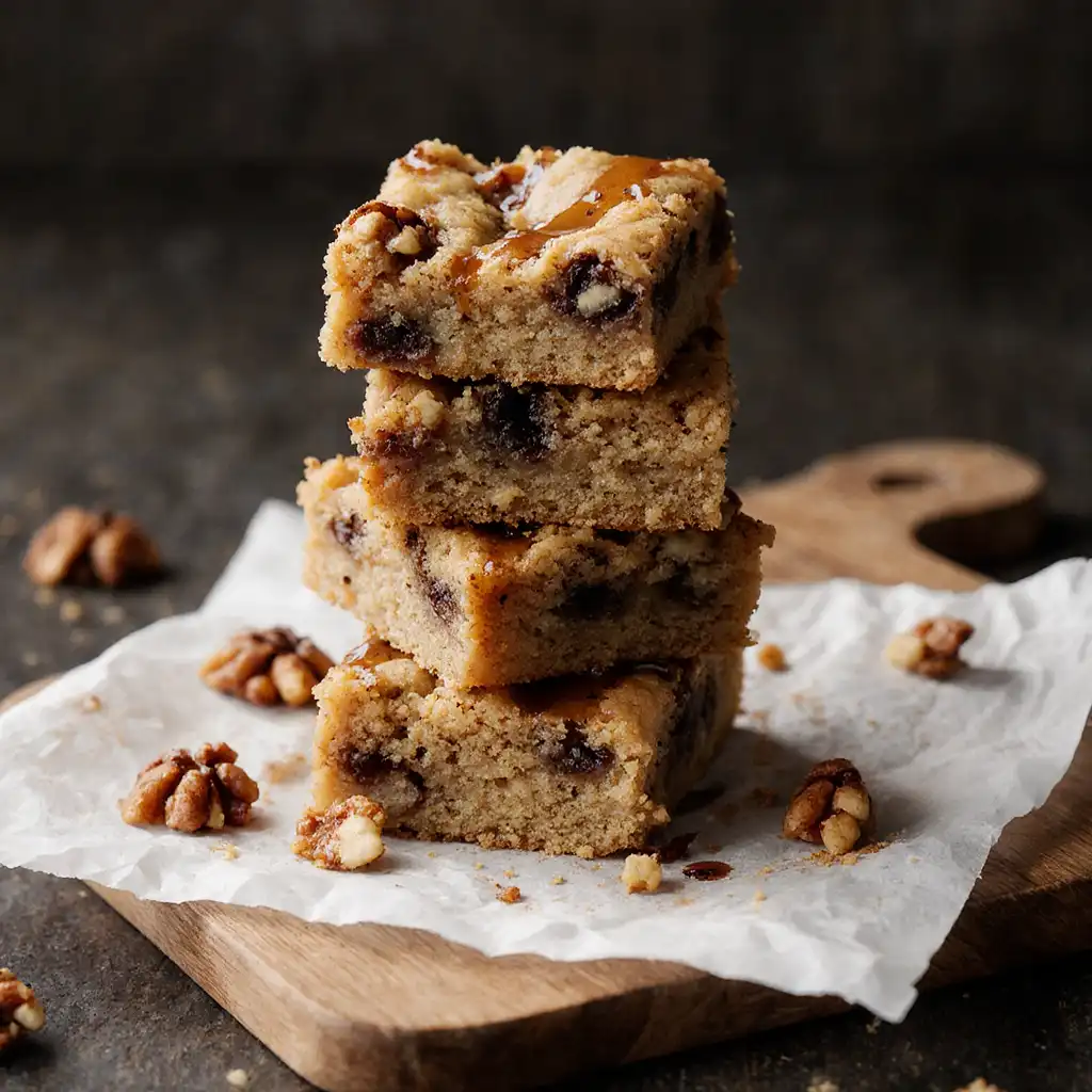 Chewy Maple Walnut Blondies