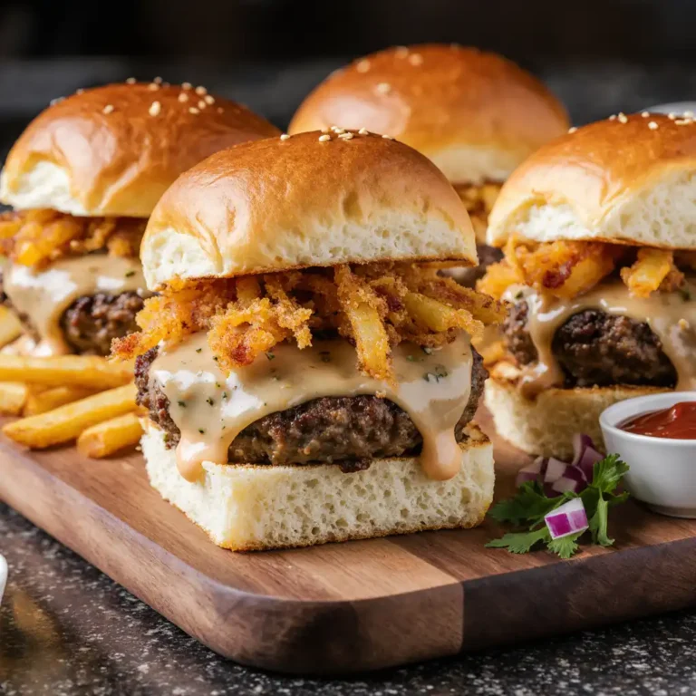 double cheese fry burger