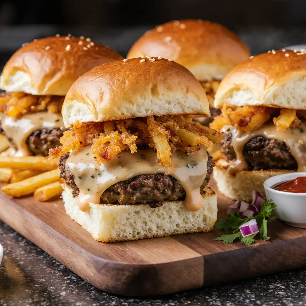 double cheese fry burger