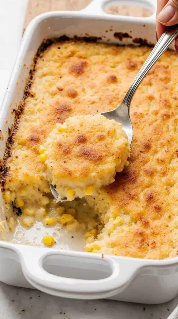 homemade corn pudding