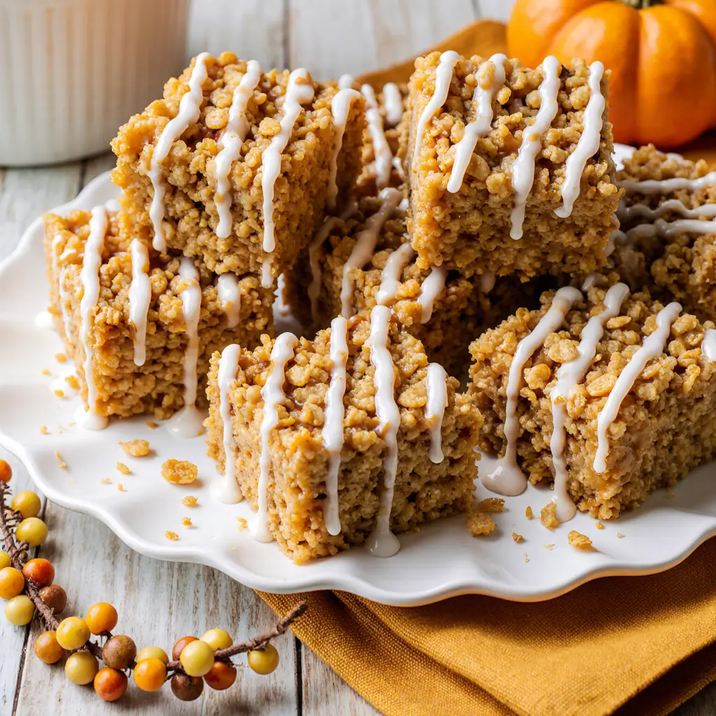 pumpkin caramel Rice Krispies