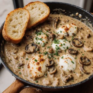 Creamy Mushroom Chicken Skillet Bake