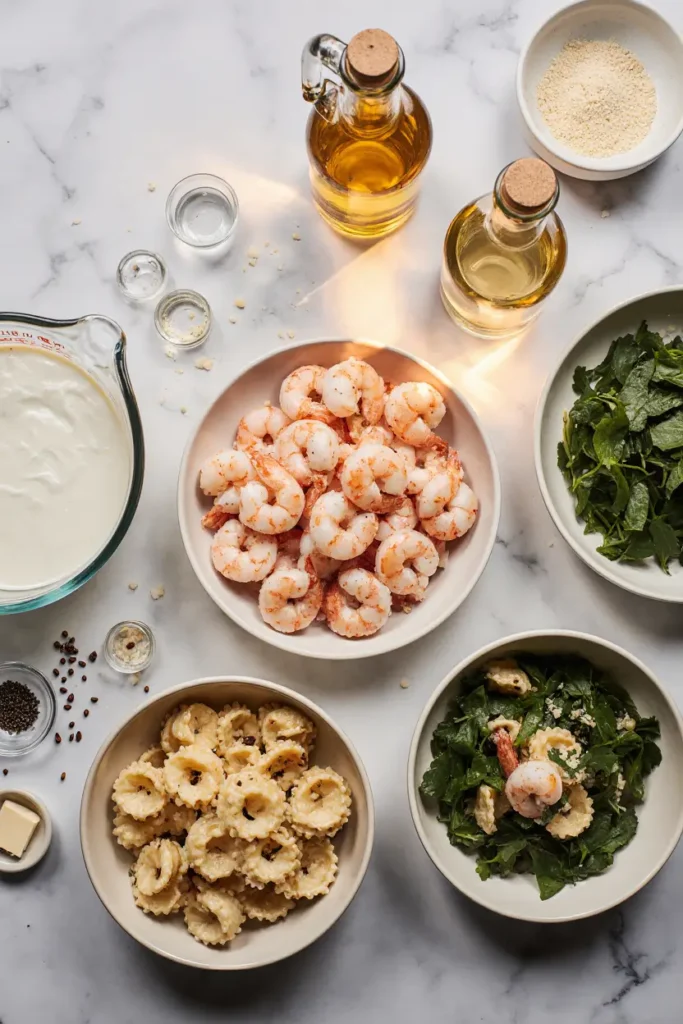 Creamy Shrimp and Spinach Tortellini