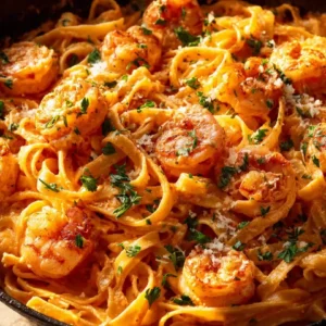 Jamaican shrimp pasta