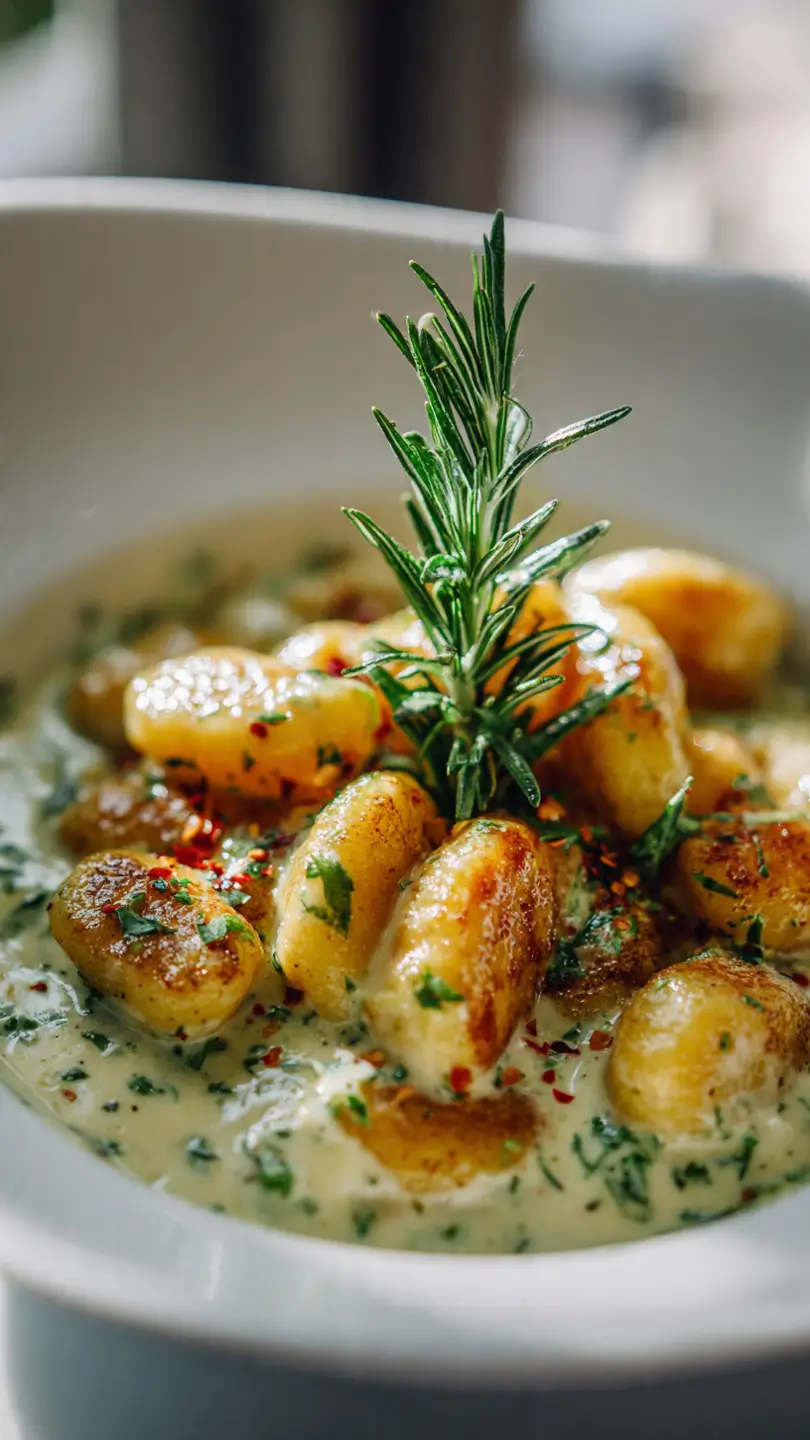 Millionaire Gnocchi with Creamy Sauce