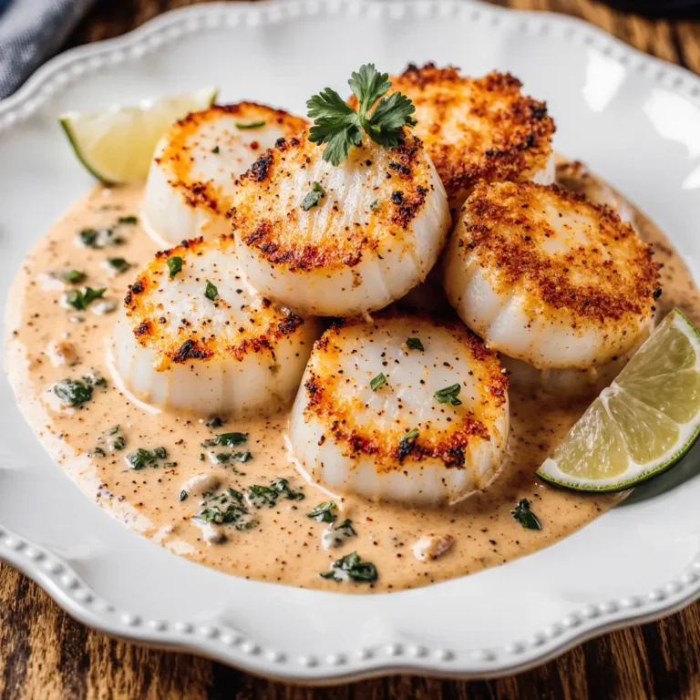 Easy Seared Scallops with Irresistible Spicy Cajun Cream Sauce