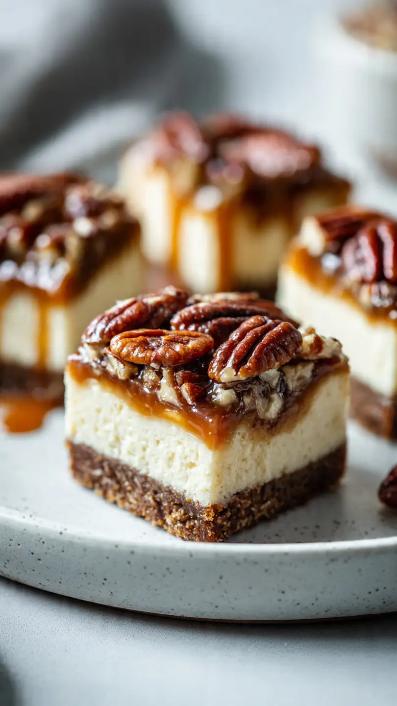 quick pecan pie cheesecake bars