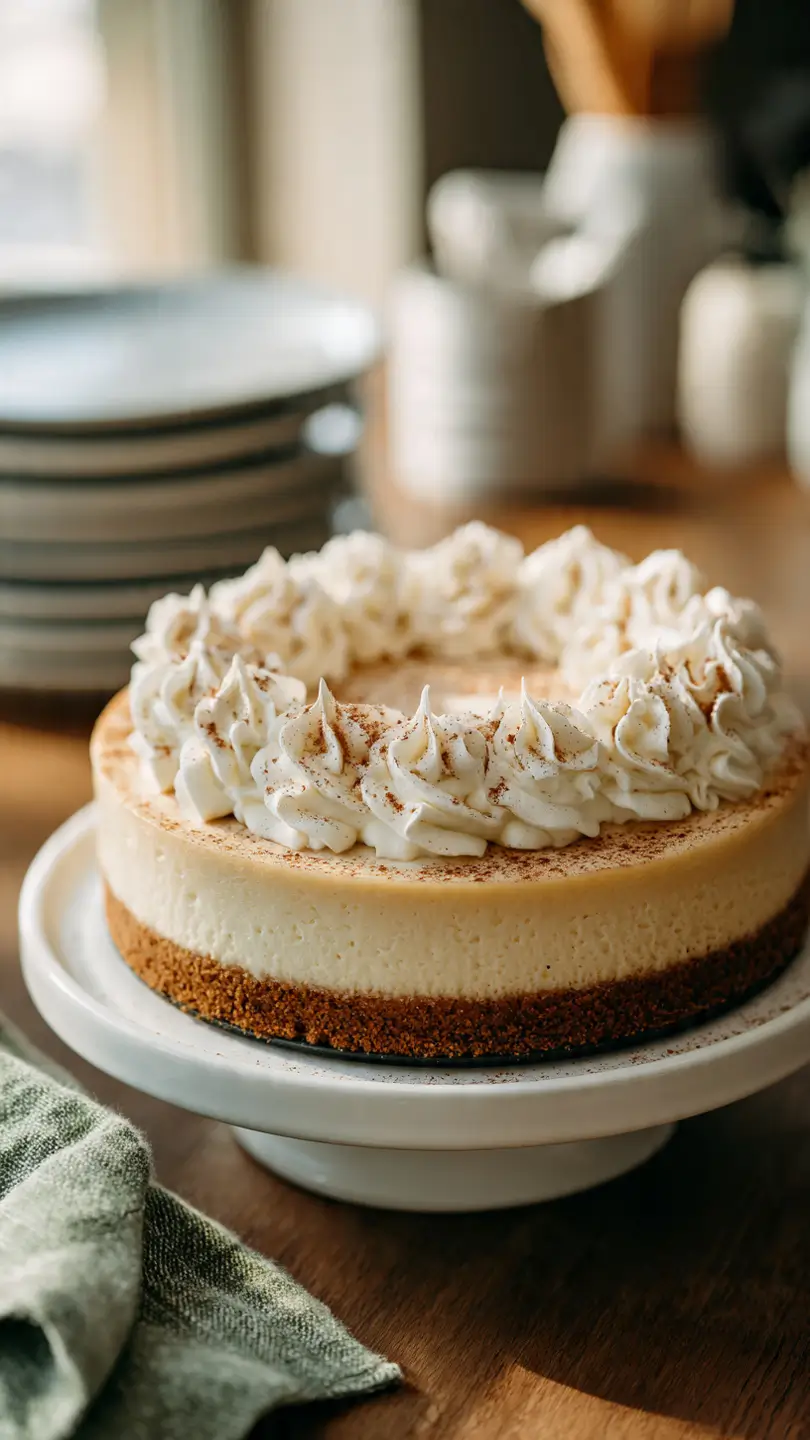 nutmeg eggnog cheesecake