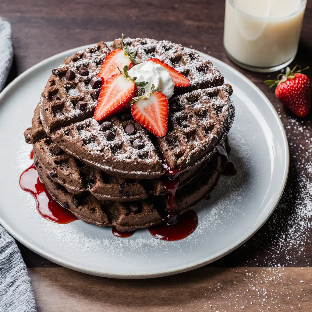 chocolate buttermilk waffles
