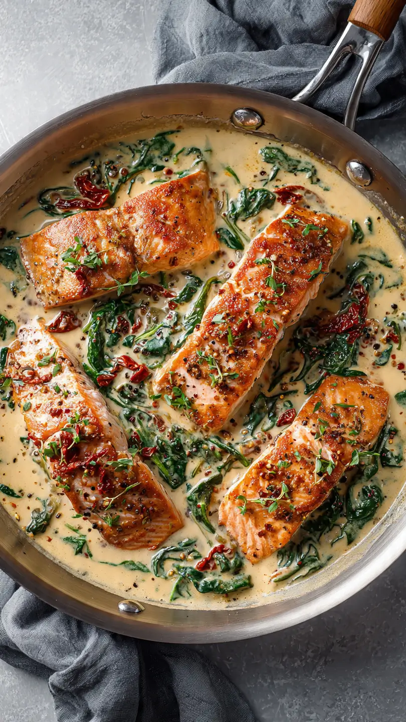 creamy Tuscan salmon pasta