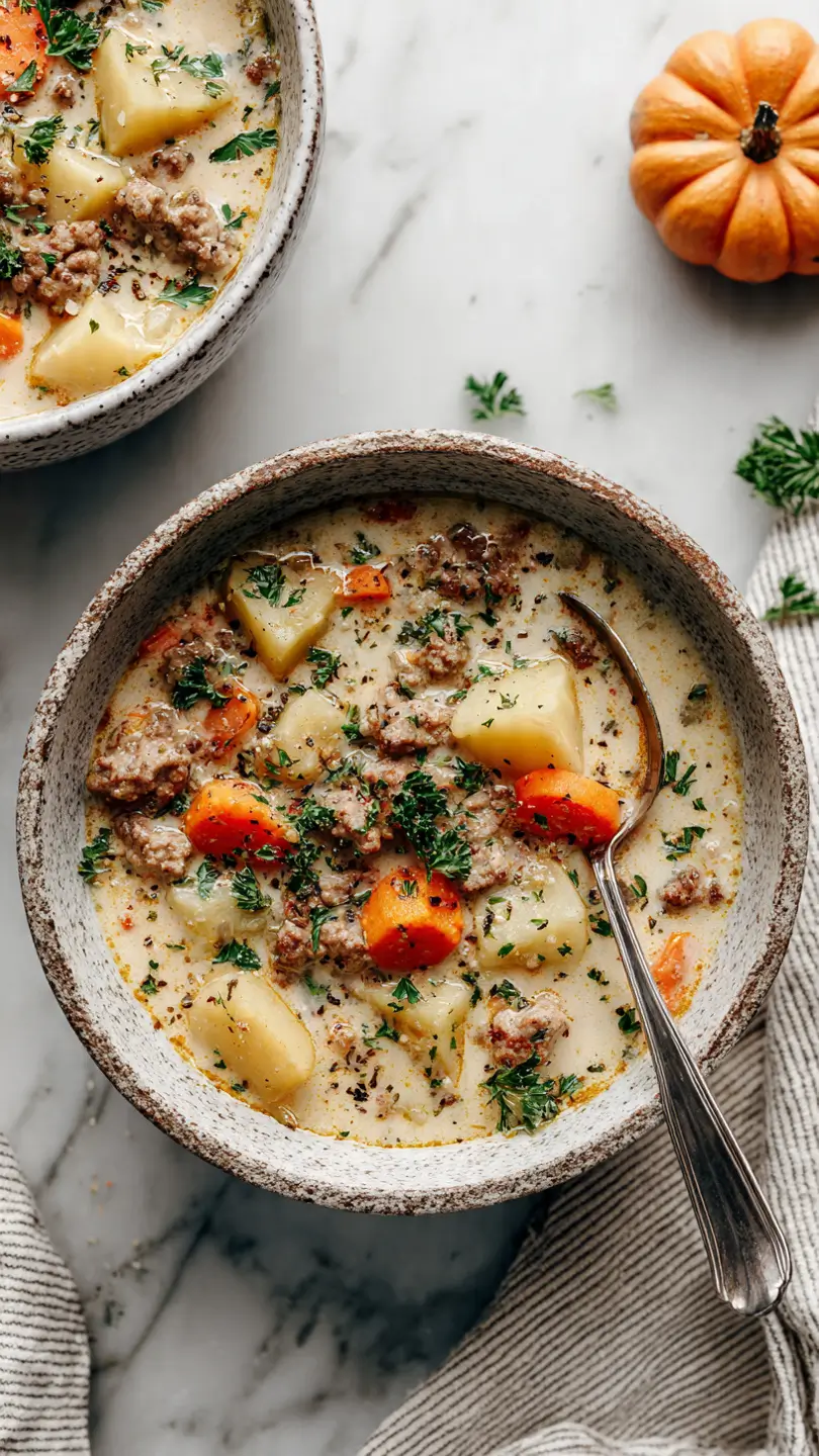 creamy sausage potato soup