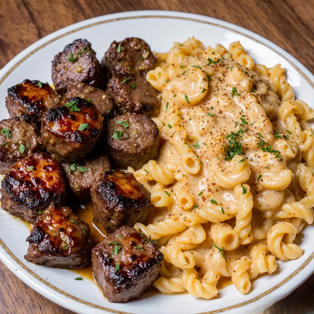 Garlic Butter Steak Pasta Recipe