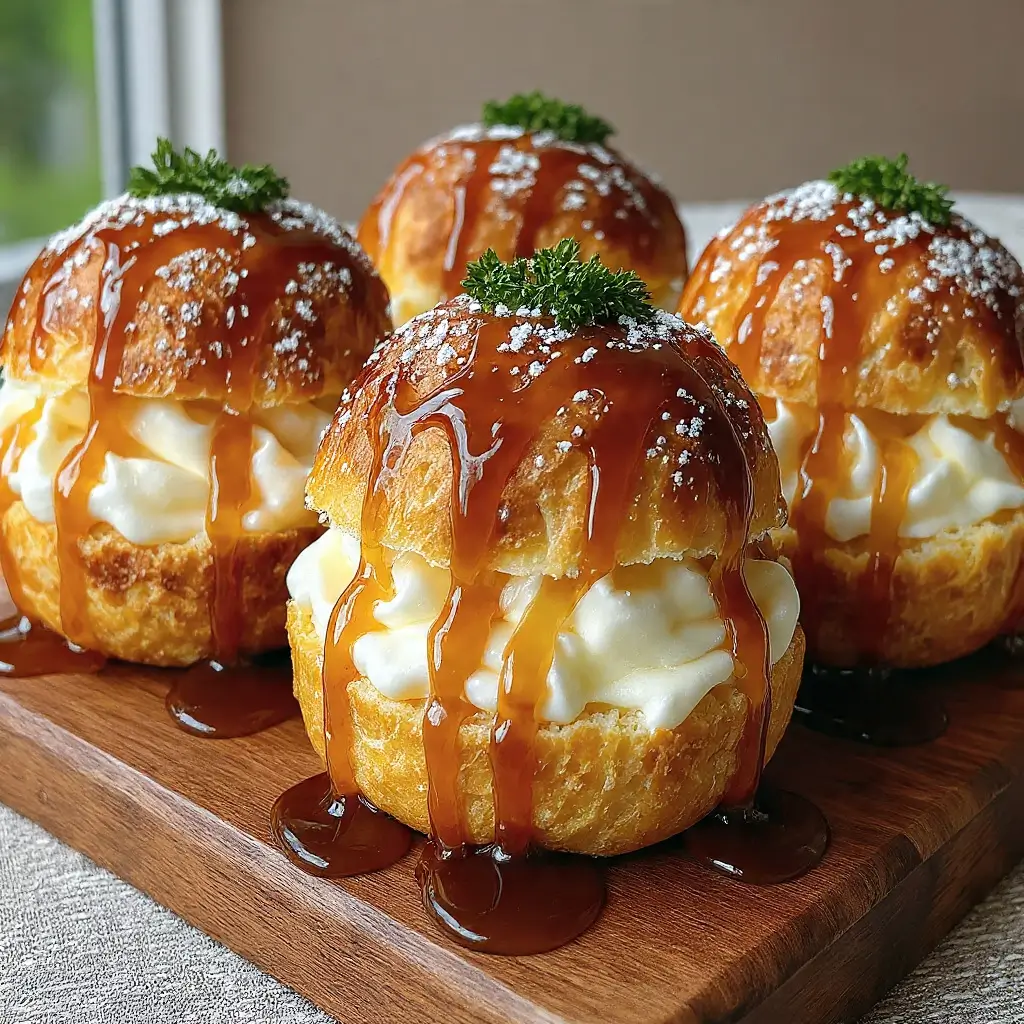 pumpkin maple cream puffs