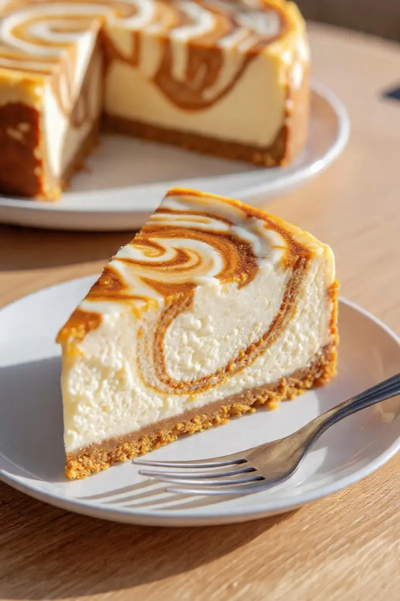 pumpkin swirl cheesecake