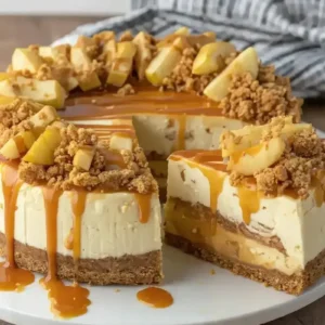 salted caramel apple pie cheesecake