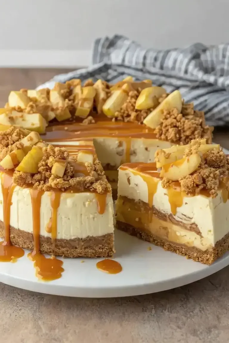 salted caramel apple pie cheesecake