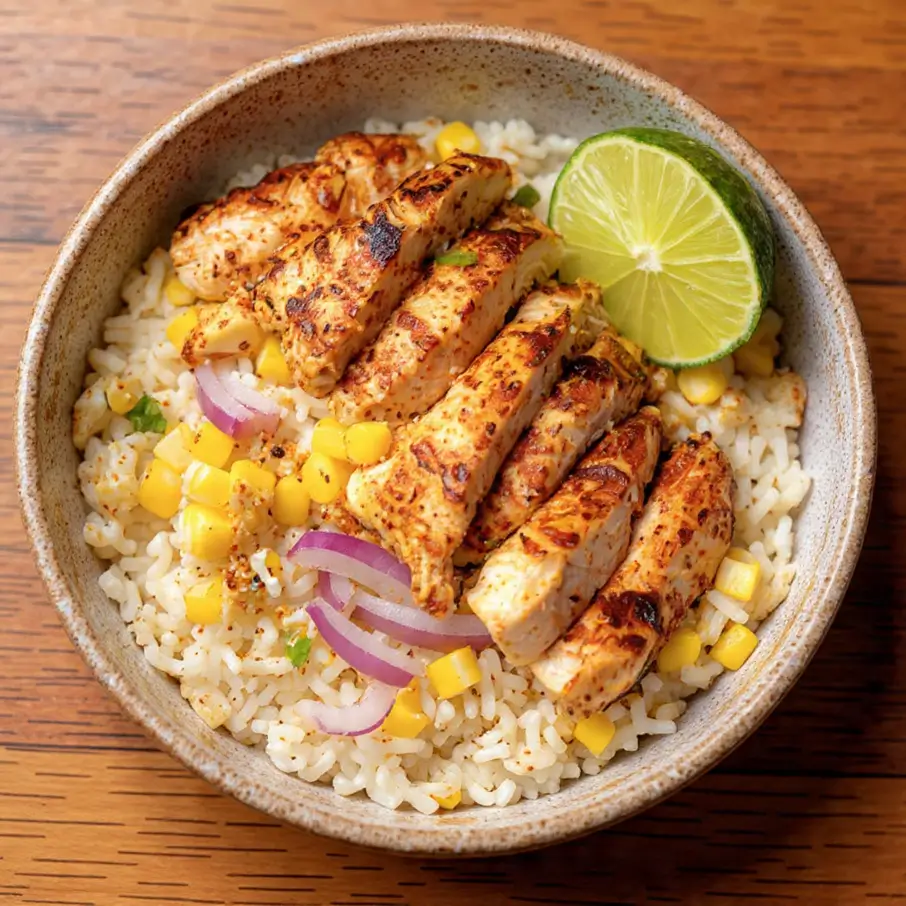 street corn chicken bowl