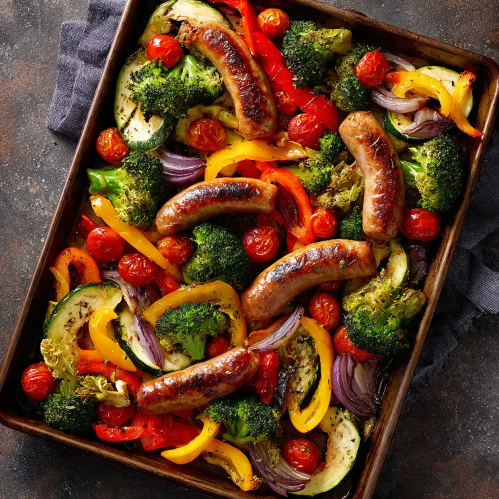 Sheet Pan Sausage and Vegetables
