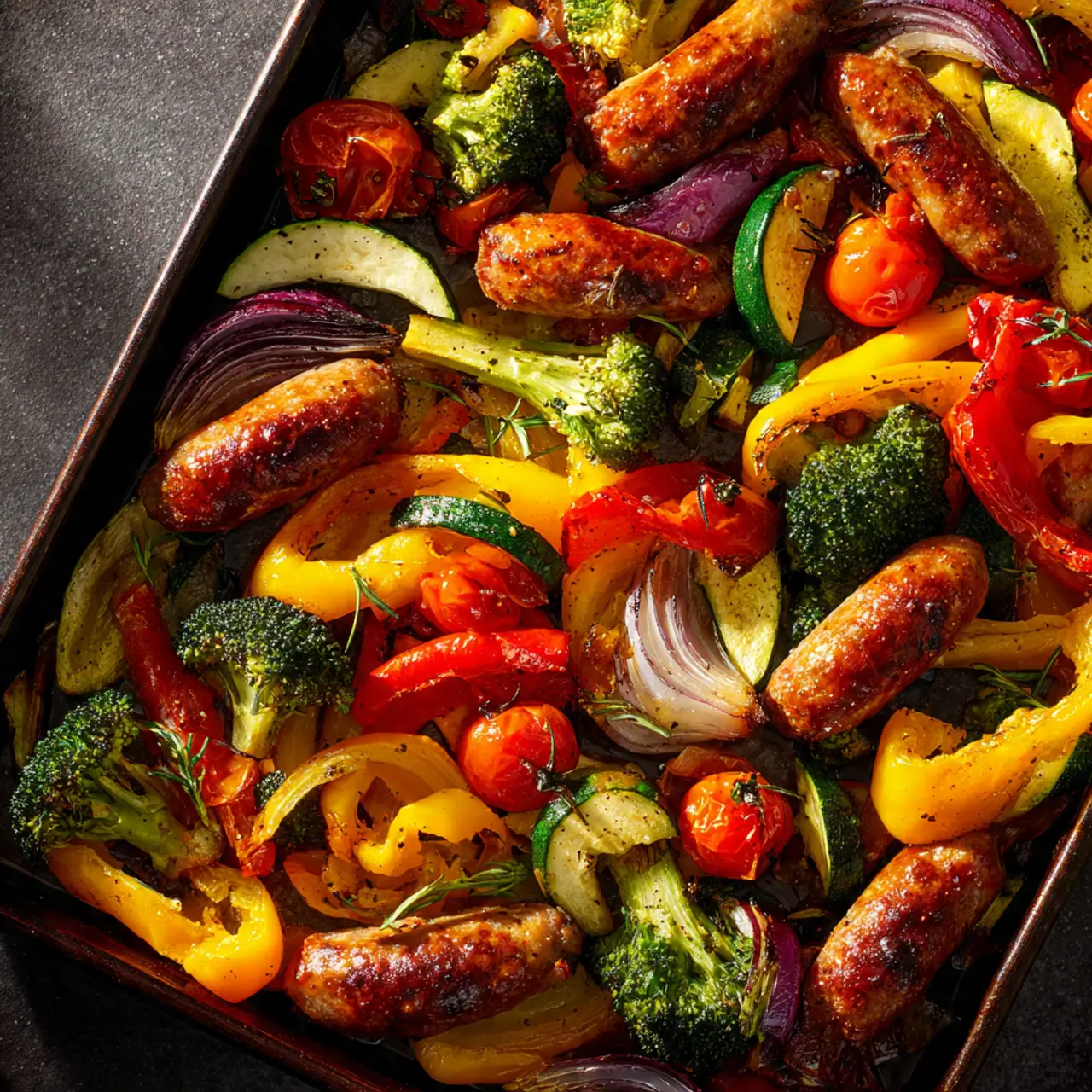Sheet Pan Sausage and Vegetables
