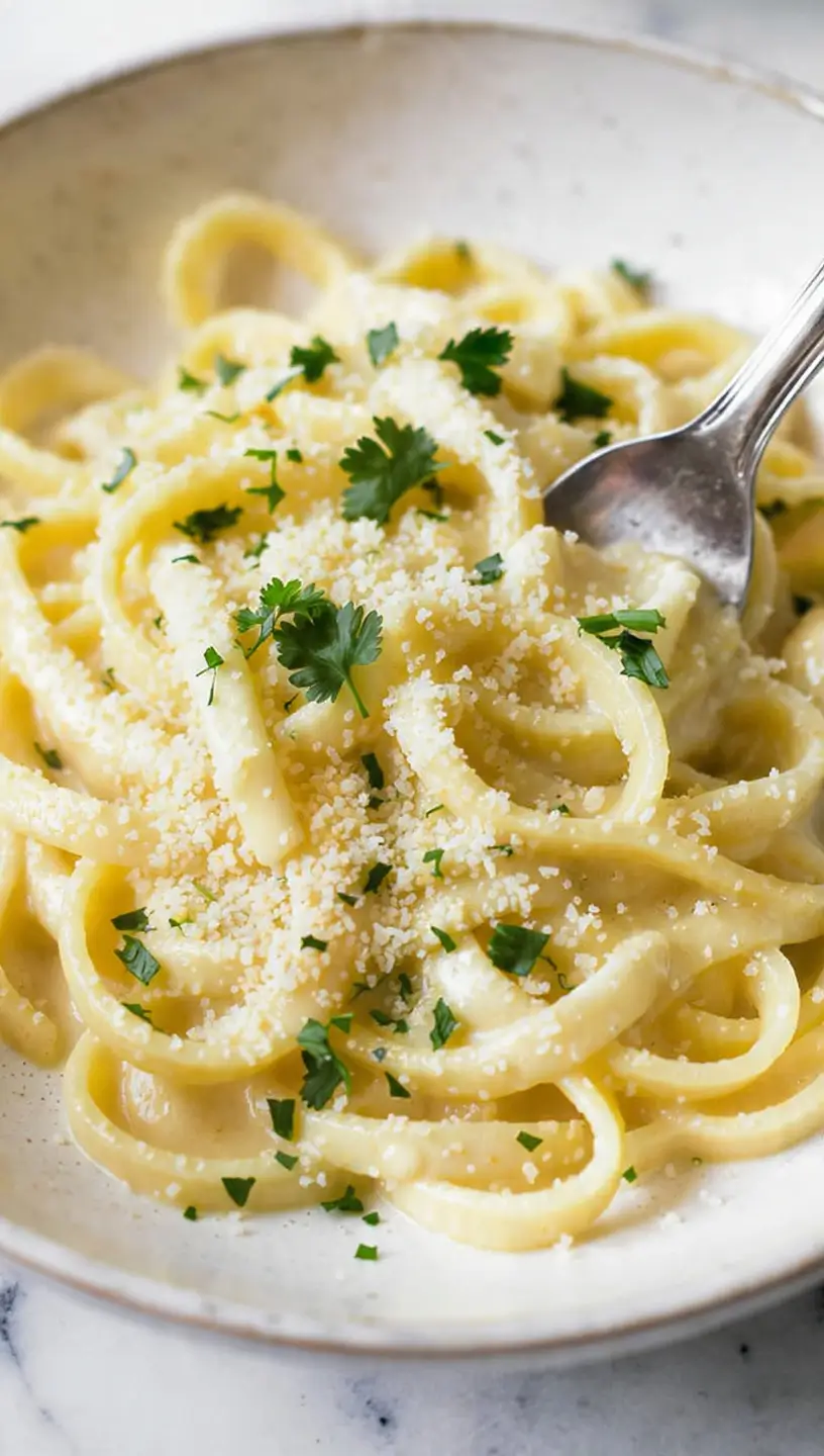 Skinny Fettuccine Alfredo
