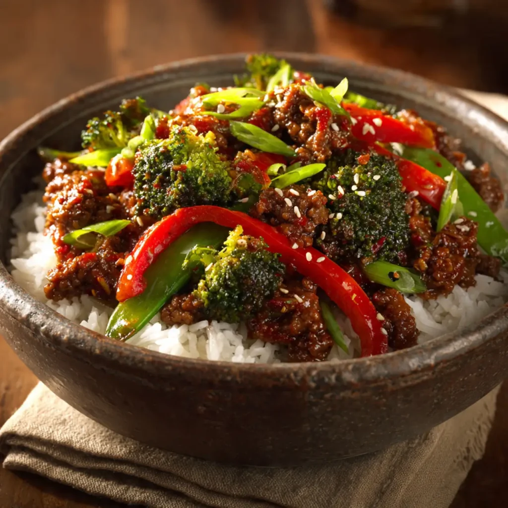 ground beef stir fry