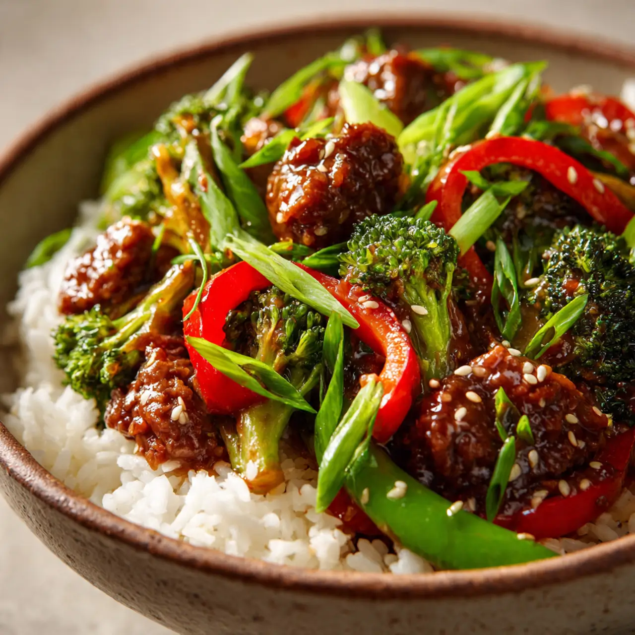 ground beef stir fry