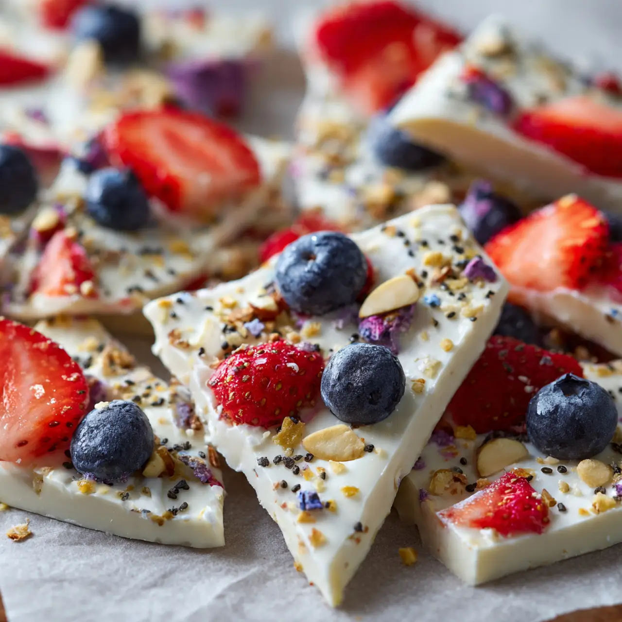 healthy Greek yogurt bark