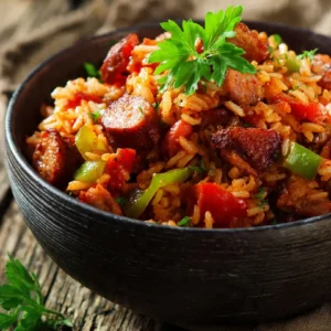 easy sausage chicken jambalaya