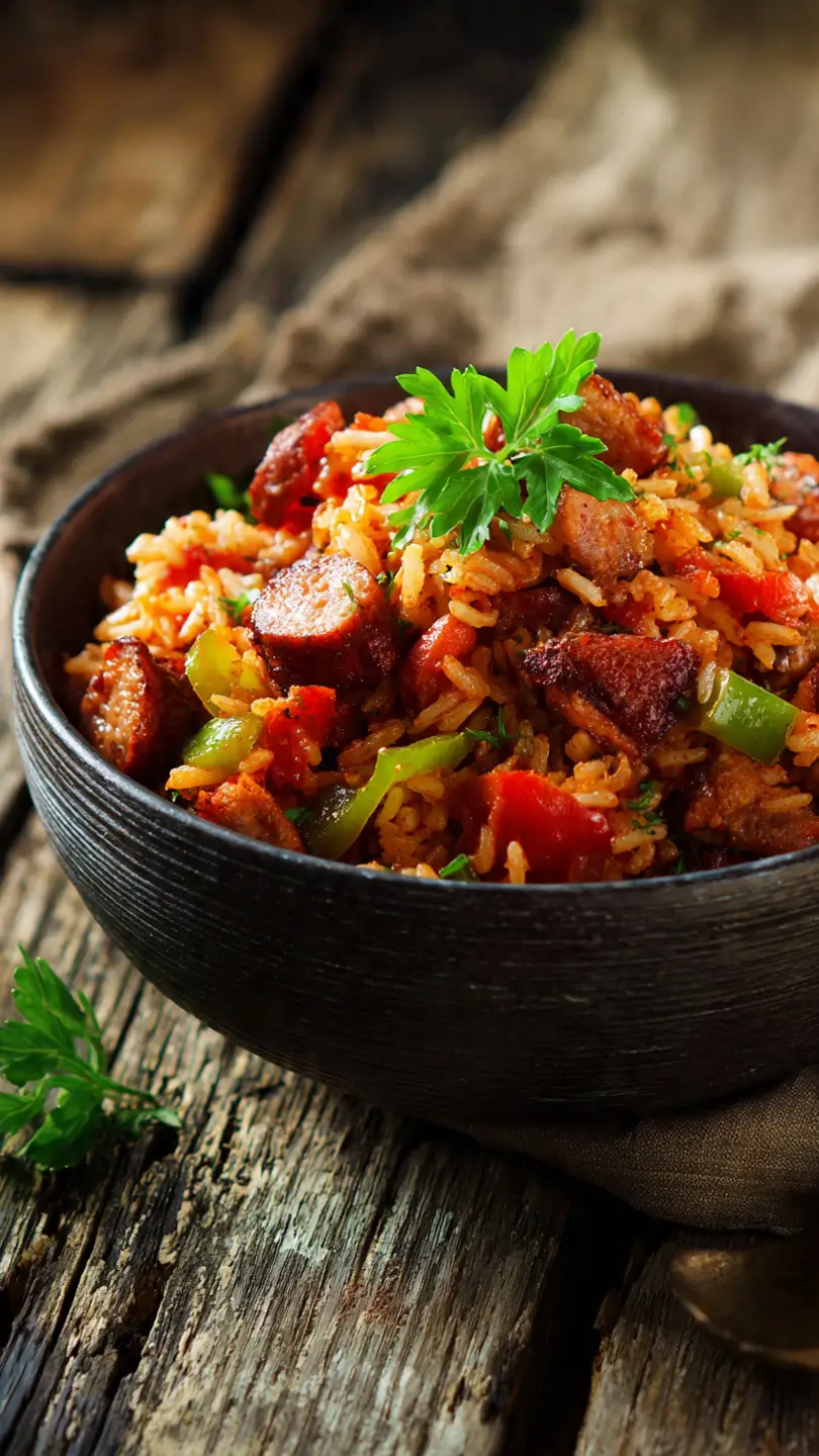 easy sausage chicken jambalaya