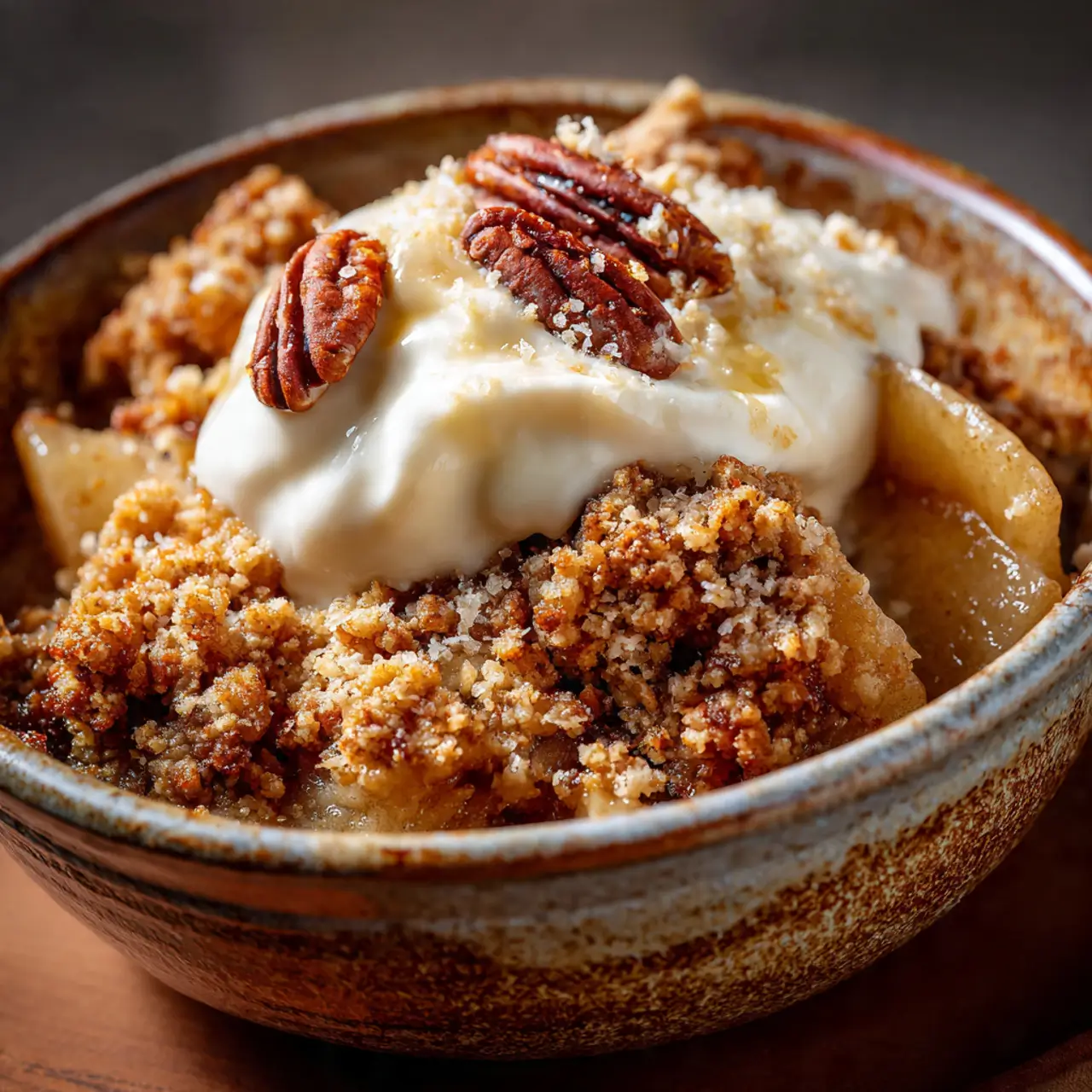 healthy apple crumble
