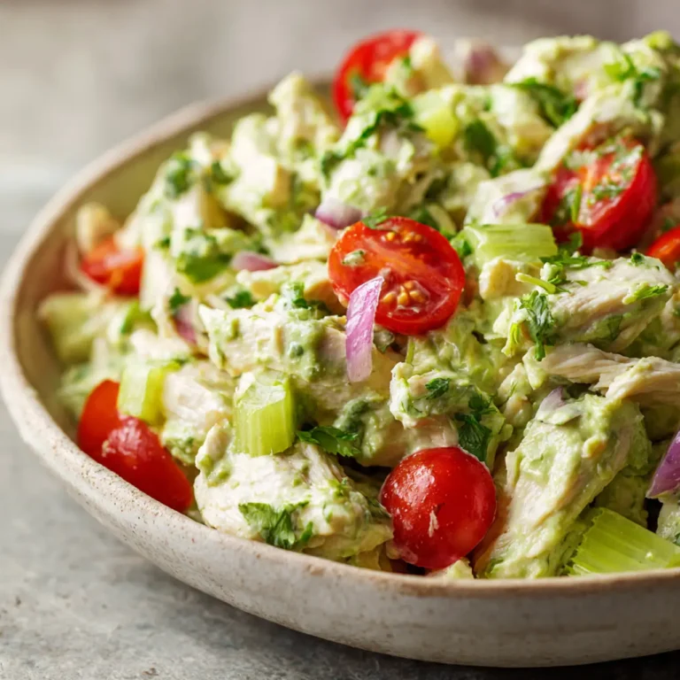 healthy avocado chicken salad