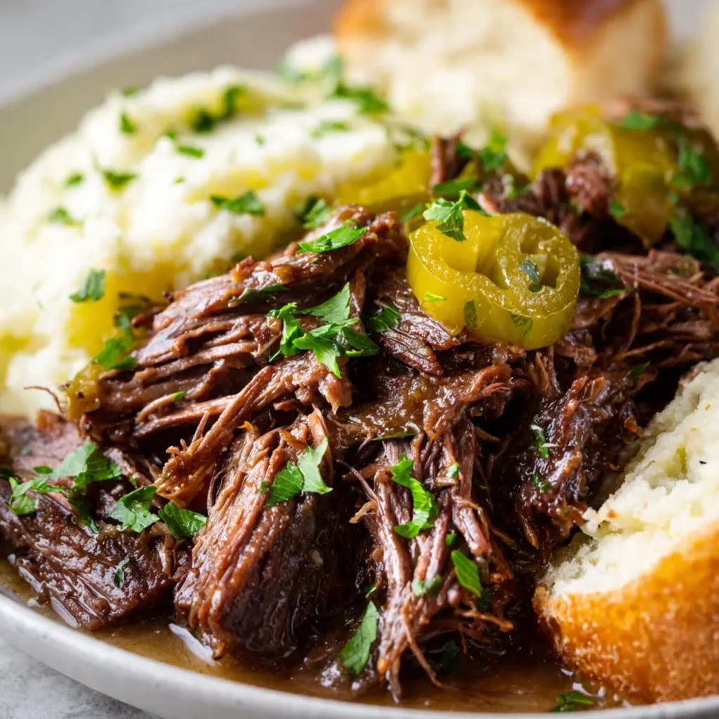 slow cooker Mississippi pot roast