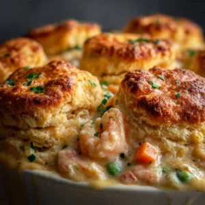 Shrimp & Lobster Cheddar Bay Biscuit Pot Pie