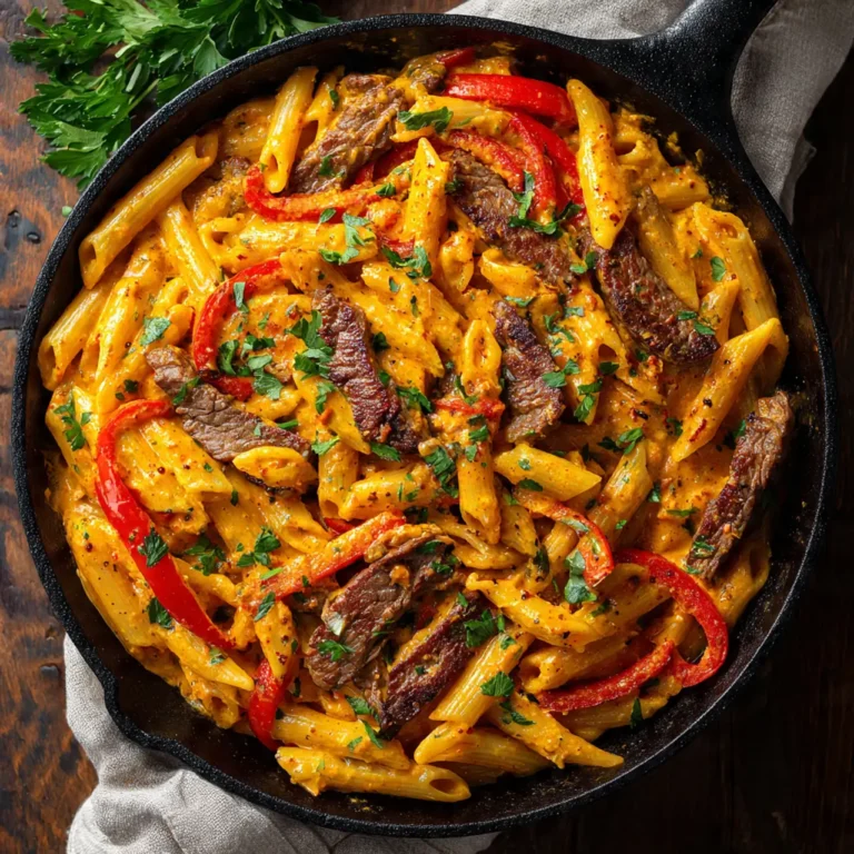 Easy One-Skillet Creamy Spicy Cajun Steak Pasta Recipe